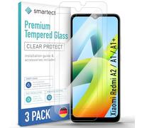 smartect Glass Screen Protector [3 Pieces, Ultra-Clear] for Xiaomi Redmi A2 / A1 / A1+, HD Protective Film Anti Scratch, Bubble Free, 9H Hardness, Ultra Resistant