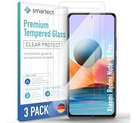 smartect Glass Screen Protector [3 Pieces, Ultra-Clear] for Xiaomi Redmi Note 10 Pro/Note 10 Pro Max, HD Protective Film Anti Scratch, Bubble Free, 9H Hardness, Ultra Resistant