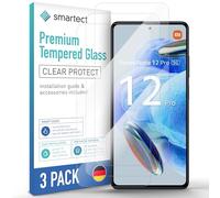 smartect Glass Screen Protector [3 Pieces, Ultra-Clear] for Xiaomi Redmi Note 12 Pro 5G / Note 12 Pro Plus, HD Protective Film Anti Scratch, Bubble Free, 9H Hardness, Ultra Resistant