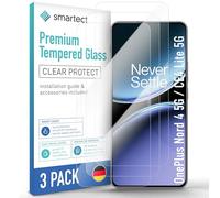 smartect Protective Protector 3 Pieces for OnePlus Nord 4 5G / CE4 Lite 5G | Glass Screen Protector HD Anti Scratch, Tempered Glass 0.3 mm Ultra Clear, 9H Hardness, Shock Resistant, Bubble Free