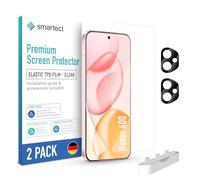 smartect TPU Screen Protector [2 + 2 Pieces] for Honor 400, Display + Camera, Covers the whole display, Protective Film bubble-free, Screen Cover Anti-Fingerprint