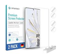 smartect TPU Screen Protector [2 + 2 Pieces] for Honor 70, Display + Camera, Covers the whole display, Protective Film bubble-free, Screen Cover Anti-Fingerprint