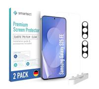 smartect TPU Screen Protector [2 + 2 Pieces] for Samsung Galaxy S25 FE, Display + Camera, Covers the whole display, Protective Film bubble-free, Screen Cover Anti-Fingerprint