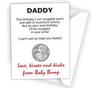 SMARTEKMEDIA 1st Birthday Card to Daddy from Baby Bump, Pregnant to Be Love Poem Card