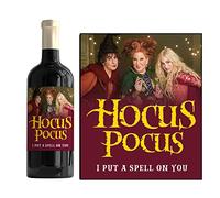 SMARTEKMEDIA Halloween Hocus Pocus I Put a Spell on You Personalised Customised Gift Wine Bottle Label Sticker SMBL034