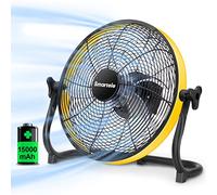 Smartele FF12 Rechargeable Floor Fan, Battery Powered Fan, Cordless Outdoor Fan, Industrial Fan, Air Circulating Fan With 15000mAh Battery, Fast Charging, Run Up to 30 Hours, Camp, 12 inch