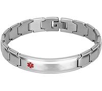 Smarter LifeStyle Elegant Surgical Grade Steel Medical Alert ID Bracelet For Men and Women (Men's, Blank/Empty) No Message)