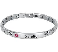 Smarter LifeStyle Elegant Surgical Grade Steel Medical Alert ID Bracelet For Men and Women (Women's, Xarelto)