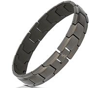 Smarter LifeStyle Elegant Surgical Grade Steel Men's Wide Link Stylish Bracelets for Men, Adjustable - 4 Colors to Choose from - Mens Jewellery, Mens Bracelets Metal (Gumetal Grey Men's Bracelet)