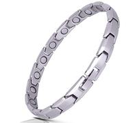 Smarter LifeStyle Elegant Women's Titanium Magnetic Bracelet Silver