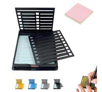 Smarter Sticky Note Kit, 2025 Sticky Note Holder with Stencil, Five Templates, Suitable 3x3 Inch Notes, Perfect for to-Do Lists, Home, Office, Boost Productivity & Master Daily Planning(Black)