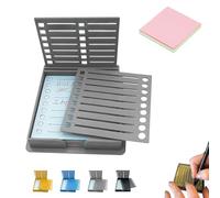 Smarter Sticky Note Kit, 2025 Sticky Note Holder with Stencil, Five Templates, Suitable 3x3 Inch Notes, Perfect for to-Do Lists, Home, Office, Boost Productivity & Master Daily Planning(Grey)