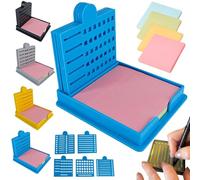 Smarter Sticky Note Kit, 5 Versatile Templates Organize Notes, Boost Productivity & Master Daily Planning, Reusable Sticky Note Stencil and Holder, Ultimate Holder with Stencil for Home Office(Blue)
