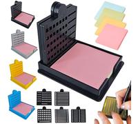 Smarter Sticky Note Kit, 5 Versatile Templates Organize Notes, Boost Productivity & Master Daily Planning, Reusable Sticky Note Stencil and Holder, Ultimate Holder with Stencil for Home Office(Black)