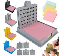 Smarter Sticky Note Kit, 5 Versatile Templates Organize Notes, Boost Productivity & Master Daily Planning, Reusable Sticky Note Stencil and Holder, Ultimate Holder with Stencil for Home Office(Gray)