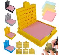 Smarter Sticky Note Kit, 5 Versatile Templates Organize Notes, Boost Productivity & Master Daily Planning, Reusable Sticky Note Stencil and Holder, Ultimate Holder with Stencil for Home Office(Yellow)