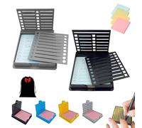 Smarter Sticky Note Kit, Sticky Note Holder Stencil with 5 Versatile Templates, Ultimate Sticky Notes Holder with Stencil, 5 in 1 Memo Pad Organizer, Master Daily Planning (2Pcs A)