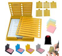 Smarter Sticky Note Kit, Sticky Note Holder Stencil with 5 Versatile Templates, Ultimate Sticky Notes Holder with Stencil, 5 in 1 Memo Pad Organizer, Master Daily Planning (Yellow)