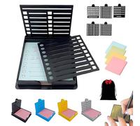Smarter Sticky Note Kit, Sticky Note Holder Stencil with 5 Versatile Templates, Ultimate Sticky Notes Holder with Stencil, 5 in 1 Memo Pad Organizer, Master Daily Planning (Black)