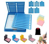 Smarter Sticky Note Kit, Sticky Note Holder Stencil with 5 Versatile Templates, Ultimate Sticky Notes Holder with Stencil, 5 in 1 Memo Pad Organizer, Master Daily Planning (Blue)