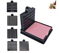 Smarter Sticky Note Kit, Ultimate Sticky Note Holder + 5 Versatile Templates - Organize Notes Stencil, Boost Productivity & Master Daily Planning, Perfect for to-Do Lists, Home, Office(Black)