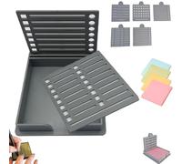 Smarter Sticky Note Kit, Ultimate Sticky Note Holder with 5 Versatile Templates, Note Stencil Template for Index,for to-Do Lists, Home, Office, Master Daily Planning (Gray)