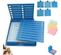 Smarter Sticky Note Kit, Ultimate Sticky Note Holder with 5 Versatile Templates, Note Stencil Template for Index,for to-Do Lists, Home, Office, Master Daily Planning (Blue)