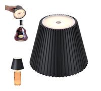 SMARTERIOR Wireless Lamp Shades for Liquor Bottle Lights, Wine Lamp Touch Lamps for Nightstand, 3 Level Brightness Cordless Table Lamp, Table Top Decor for Living Room, Housewarming Gifts New Home