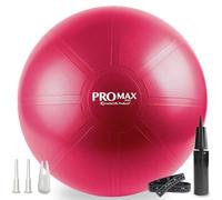 SmarterLife PRO MAX Exercise Ball for Stability Workout, Fitness, Pregnancy, Yoga, Pilates, Home Gym, Physical Therapy, Birthing, Balance Ball Chair (65 cm, Berry Red)