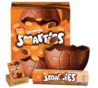 Smartes Orange Flavoured Milk Chocolate Large Easter Egg, 188g, with 2 Tubes of Orange's Smartes, Smartes Orange Egg Chocolate Bundle by UrbanShoppi (Pack of 1)