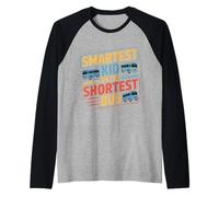 Smartest Kid On The Shortest Bus - Raglan Baseball Tee