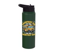 Smartest Kid On The Shortest Bus Stainless Steel Insulated Water Bottle