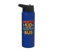 Smartest Kid On The Shortest Bus Stainless Steel Insulated Water Bottle