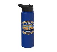 Smartest Kid On The Shortest Bus Stainless Steel Insulated Water Bottle