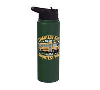 Smartest Kid On The Shortest Bus Stainless Steel Insulated Water Bottle