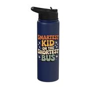 Smartest Kid On The Shortest Bus Stainless Steel Insulated Water Bottle