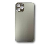 Smartex® Back Cover Glass Rear Housing Replacement compatibile with iPhone 12 Pro | NO LOGO (black)