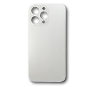 Smartex® Back Cover Glass Rear Housing Replacement compatibile with iPhone 14 Pro Max | NO LOGO (white)
