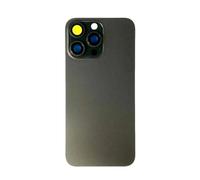 Smartex® Back Cover Glass Rear Housing Replacement compatibile with iPhone 15 Pro Max | NO LOGO (black)
