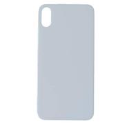 Smartex® Back Cover Glass Rear Housing Replacement compatibile with iPhone X | NO LOGO (Silver)