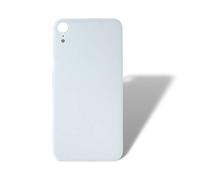 Smartex® Back Cover Glass Rear Housing Replacement compatibile with iPhone XR | NO LOGO (White)