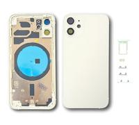 Smartex® Back cover Housing + Frame compatibile with iPhone 12 Mini Rear Shell NO LOGO, NO PRE-INSTALLED COMPONENTS (White)