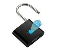 SmartFingerprint Lock - Keyless Rechargeable Heavy Duty Padlock, Biometric Security Padlock, Waterproof Digital Lock | Outdoor Shed Fence Gate Door Garden School Storage Cabinet