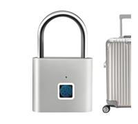 SmartFingerprint Lock - Keyless Rechargeable Heavy Duty Padlock, Biometric Security Padlock, Waterproof Digital Lock | Outdoor Shed Fence Gate Door Garden School Storage Cabinet