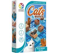 SmartGames - Cats & Boxes, Puzzle Game with 60 Challenges, 7+ Years
