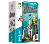 SmartGames - Tower Stacks, Puzzle Game with 80 Challenges, 8+ Years