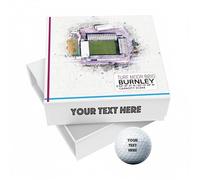 SmartGiftShop 9 Personalised Golf Balls in Custom Gift Box, Football Team Burnley Turf Moor Stadium Novelty Soccer Themed Golf Gift Ideal for Birthday Grandad Father's Day Golfer