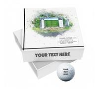 SmartGiftShop 9 Personalised Golf Balls in Custom Gift Box, Football Team Fulham Craven Cottage Stadium Novelty Soccer Themed Golf Gift Ideal for Birthday Grandad Father's Day Golfer