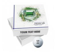 SmartGiftShop 9 Personalised Golf Balls in Custom Gift Box, Football Team Stamford Bridge Stadium Novelty Soccer Themed Golf Gift Ideal for Birthday Grandad Father's Day Golfer