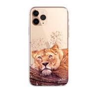 SmartGiftShop African Wildlife Animals Case Splatter Art CLEAR Phone Cover Case Exclusive Artwork for Samsung Galaxy S21 Ultra - Lioness